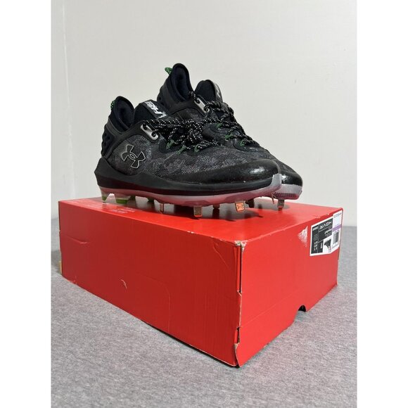 Under‎ Armour Harper 8 Low ST Baseball Shoes Mens 11 Black Metal Cleats HOVR New main image 12
